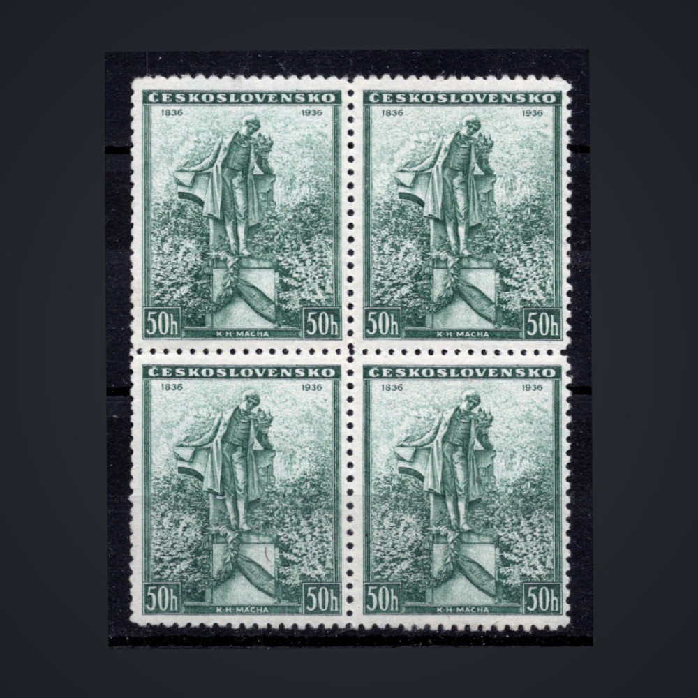 Viererblock Tschechoslowakie, Pof.298 (Mi. 345)**, 50h