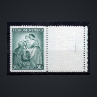 Stamp with coupons Czechoslovakia, Pof.295 (Mi. 342), MNH, 50+50h