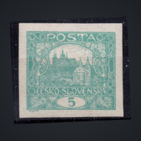 Stamp Czechoslovakia, Pof.4 (Mi. 24), MH, 5h