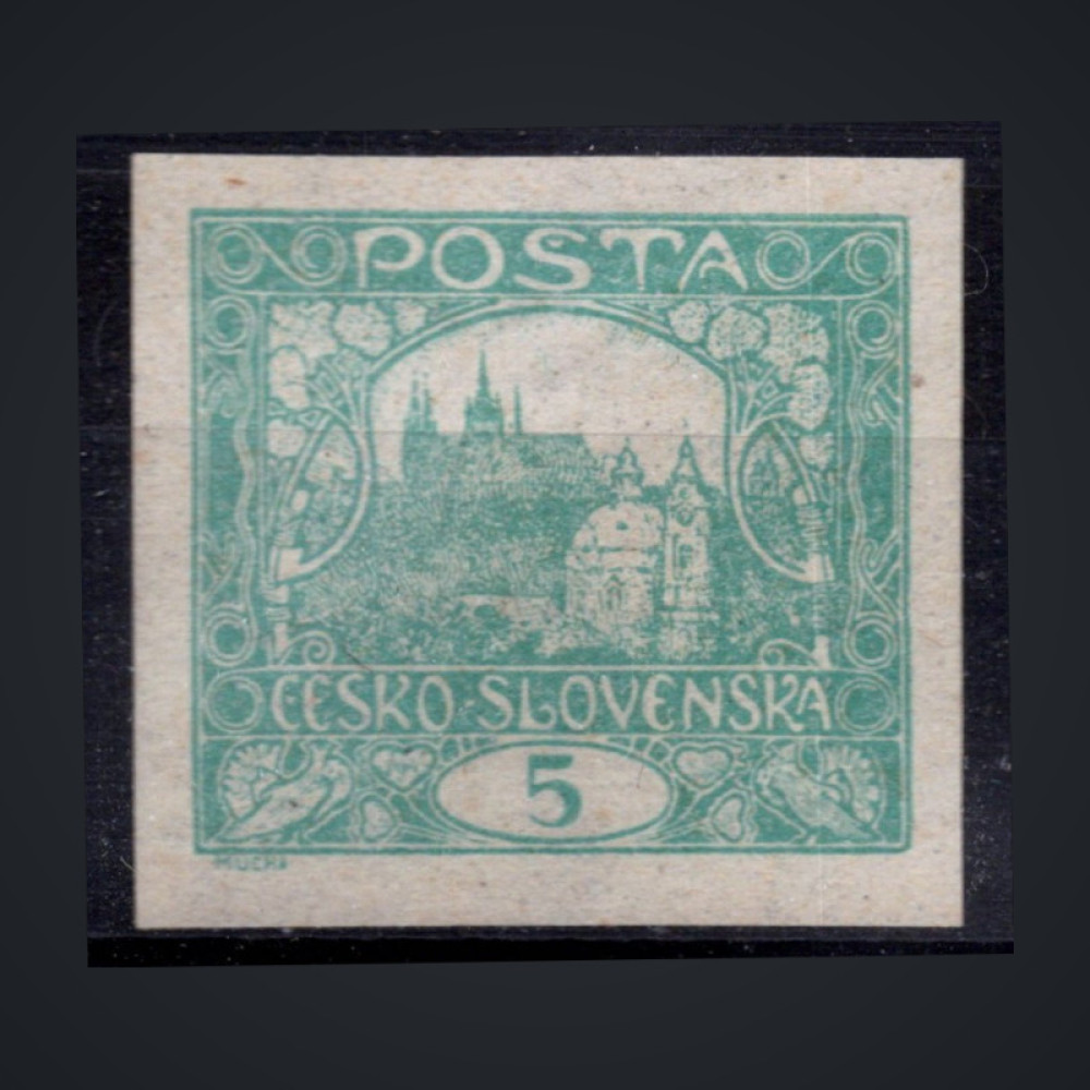 Stamp Czechoslovakia, Pof.4 (Mi. 24), MH, 5h