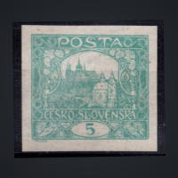 Stamp Czechoslovakia, Pof.4 (Mi. 24), MH, 5h