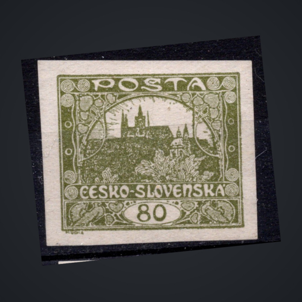 Briefmarke Tschechoslowakie, Pof.19 (Mi. 21)(*), 80h