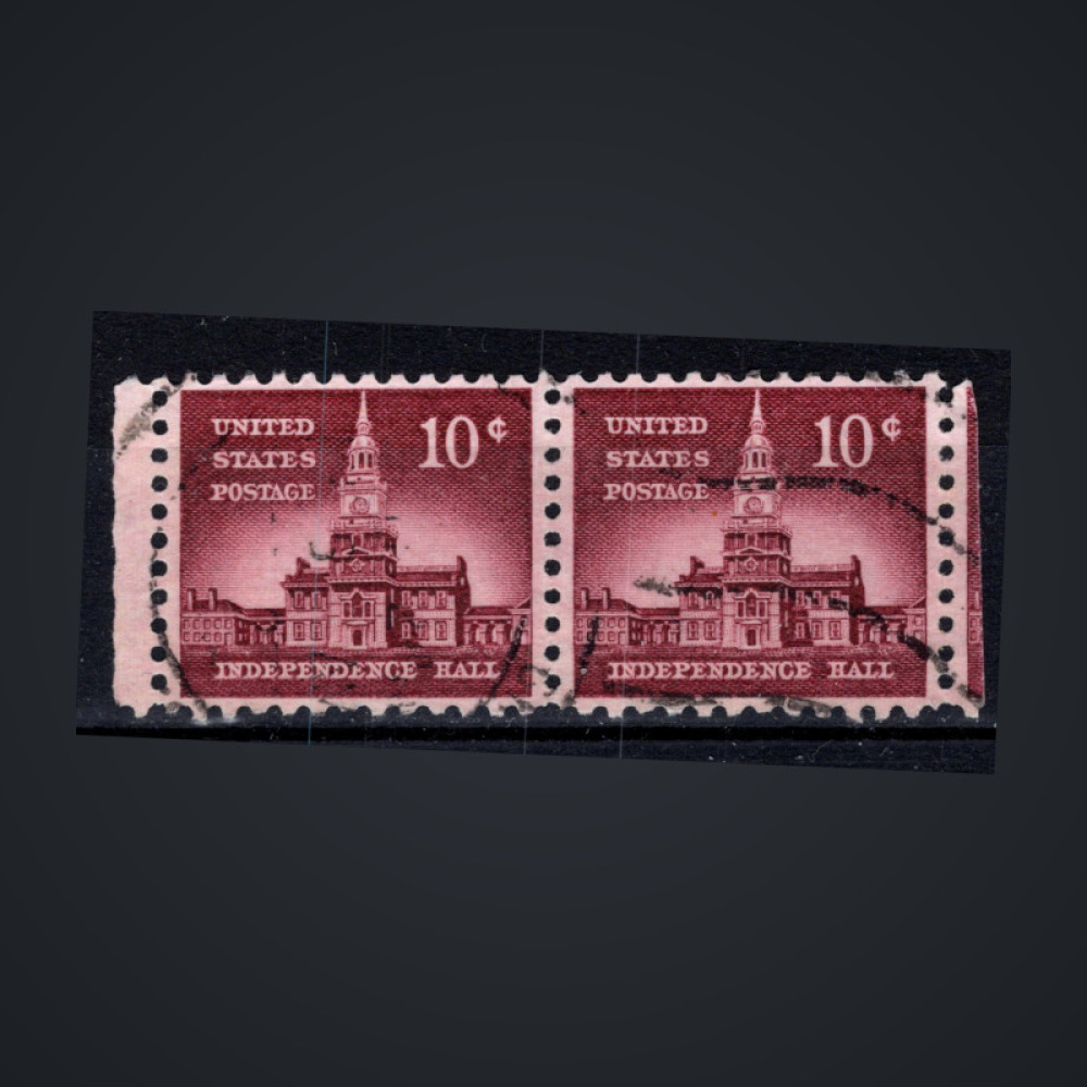Block of 2 United States, Mi.665Ax (SG 1043), Used #, 10 ¢