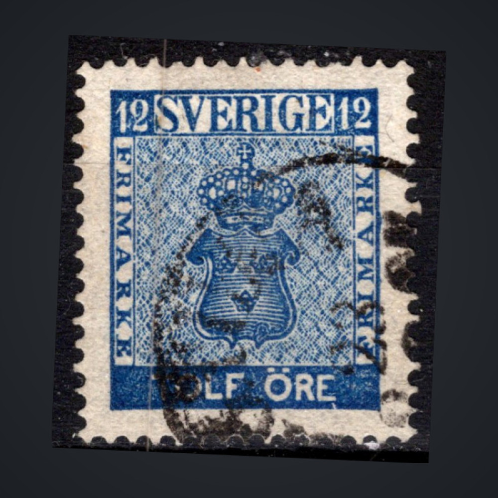 Stamp Sweden, Mi.9a (SG 8a), Used #, 12 Ö