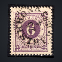 Sello Suecia, Mi.20Ba (SG 19b), Usado #, 6 Ö
