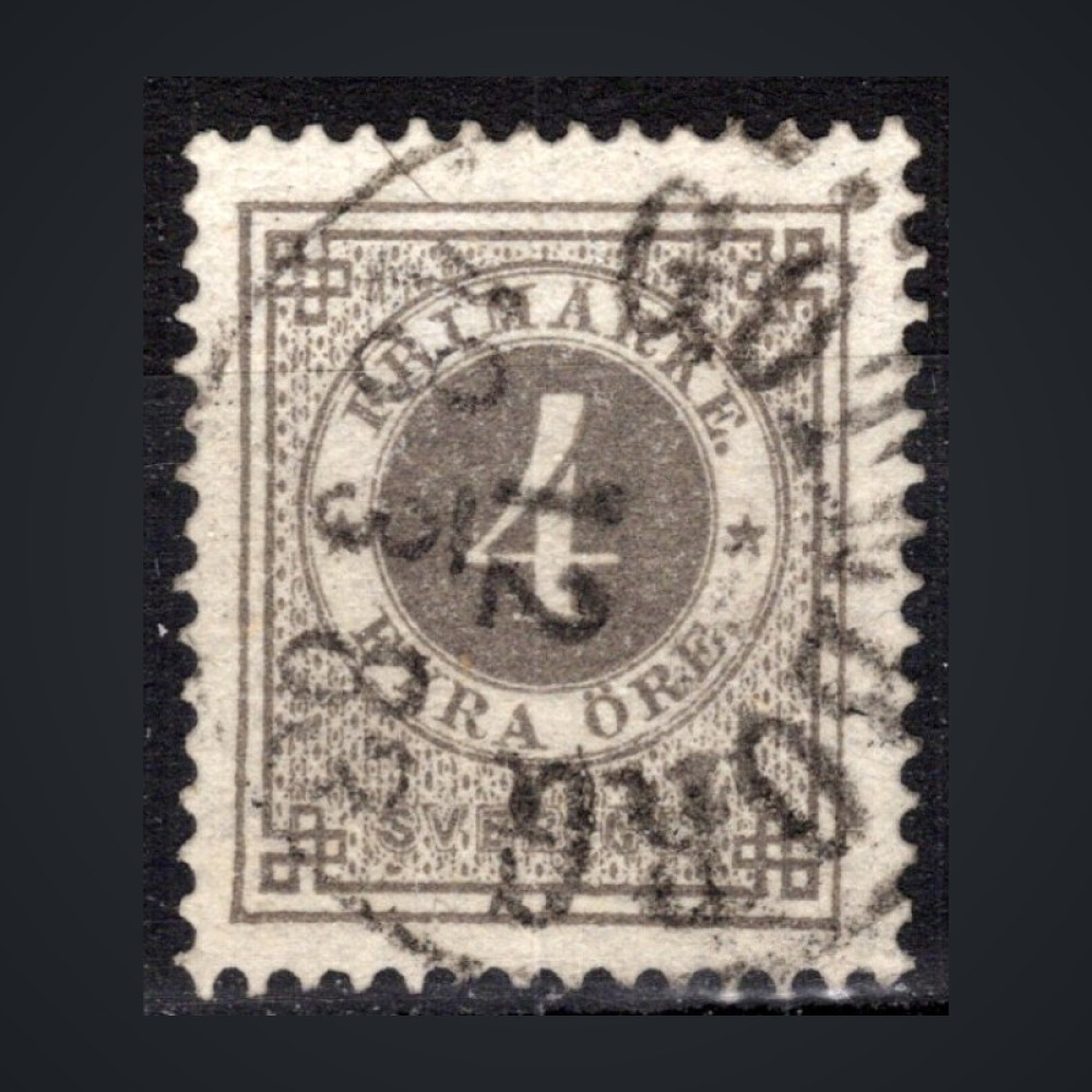 Briefmarke Schweden, Mi.18B (SG 17a)#, 4 Ö