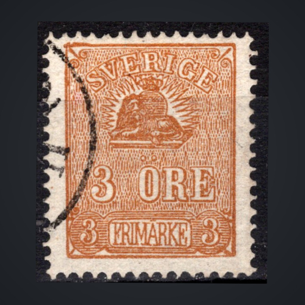 Sello Suecia, Mi.14II (SG 12b), Usado #, 3 Ö