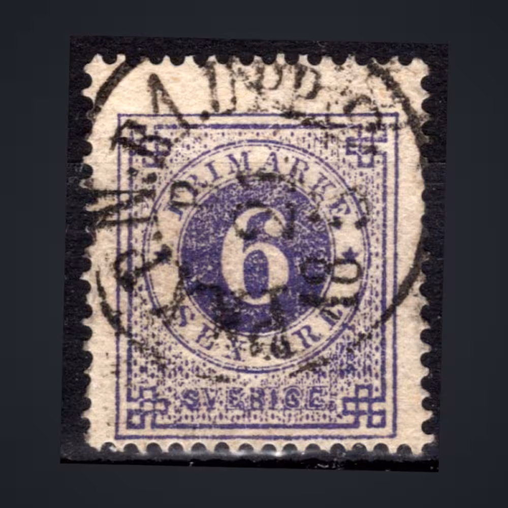 Známka Švédsko, Mi.20Ab (SG 19)#, 6 Ö