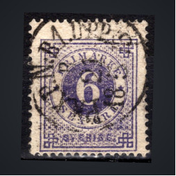Známka Švédsko, Mi.20Ab (SG 19)#, 6 Ö