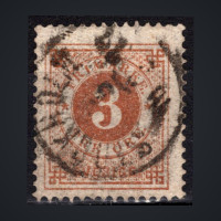 Sello Suecia, Mi.17B (SG 16ab), Usado #, 3 Ö