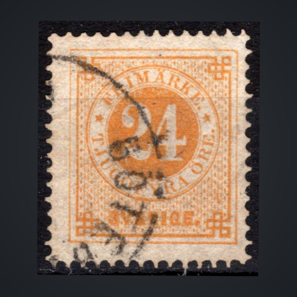 Briefmarke Schweden, Mi.23B (SG 23a)#, 24 Swedish