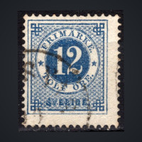 Sello Suecia, Mi.21B (SG 21a), Usado #, 12 Ö