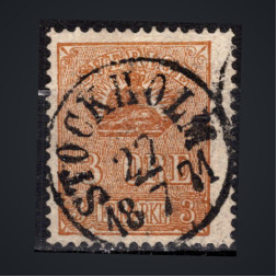 Sello Suecia, Mi.14II (SG 12b), Usado #, 3 Ö