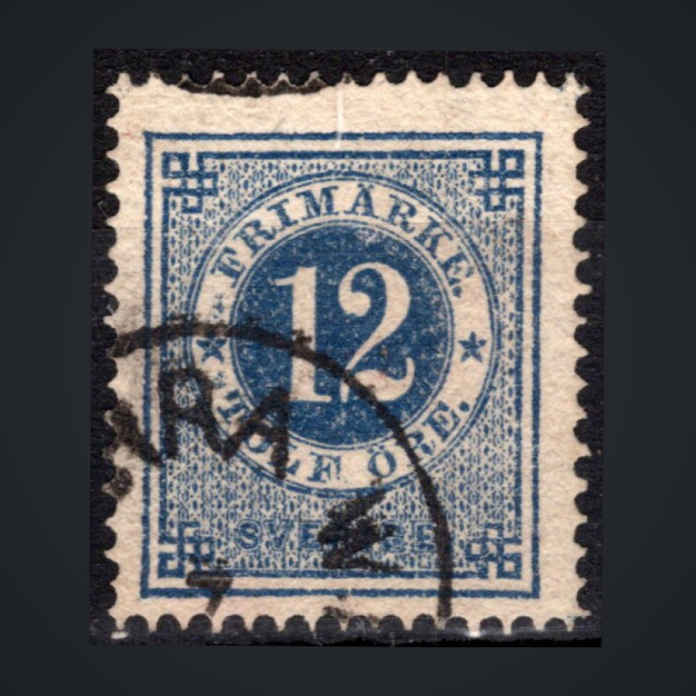 Sello Suecia, Mi.21A (SG 21), Usado #, 12 Ö