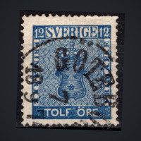 Sello Suecia, Mi.9a (SG 8a), Usado #, 12 Ö