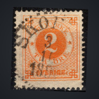 Sello Suecia, Mi.29 (SG 29), Usado #, 2 Ö