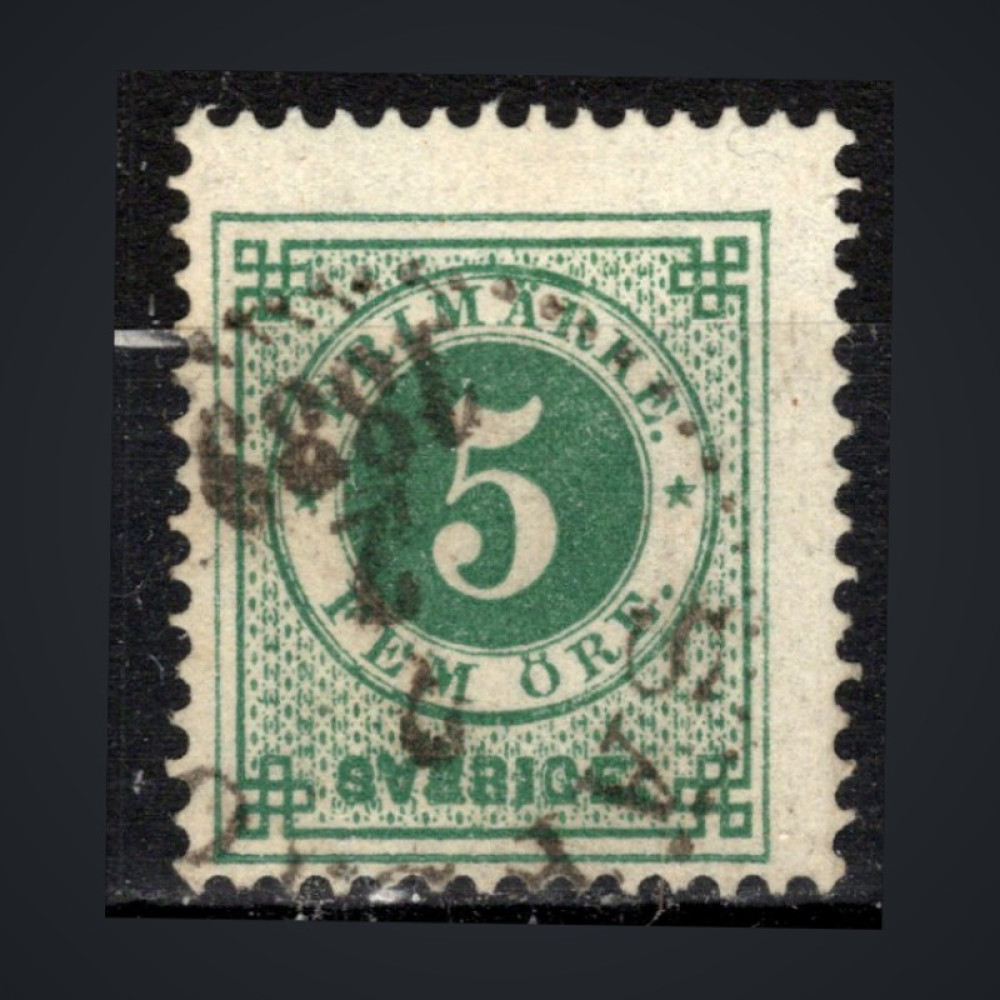 Stamp Sweden, Mi.32 (SG 32), Used #, 5 Ö