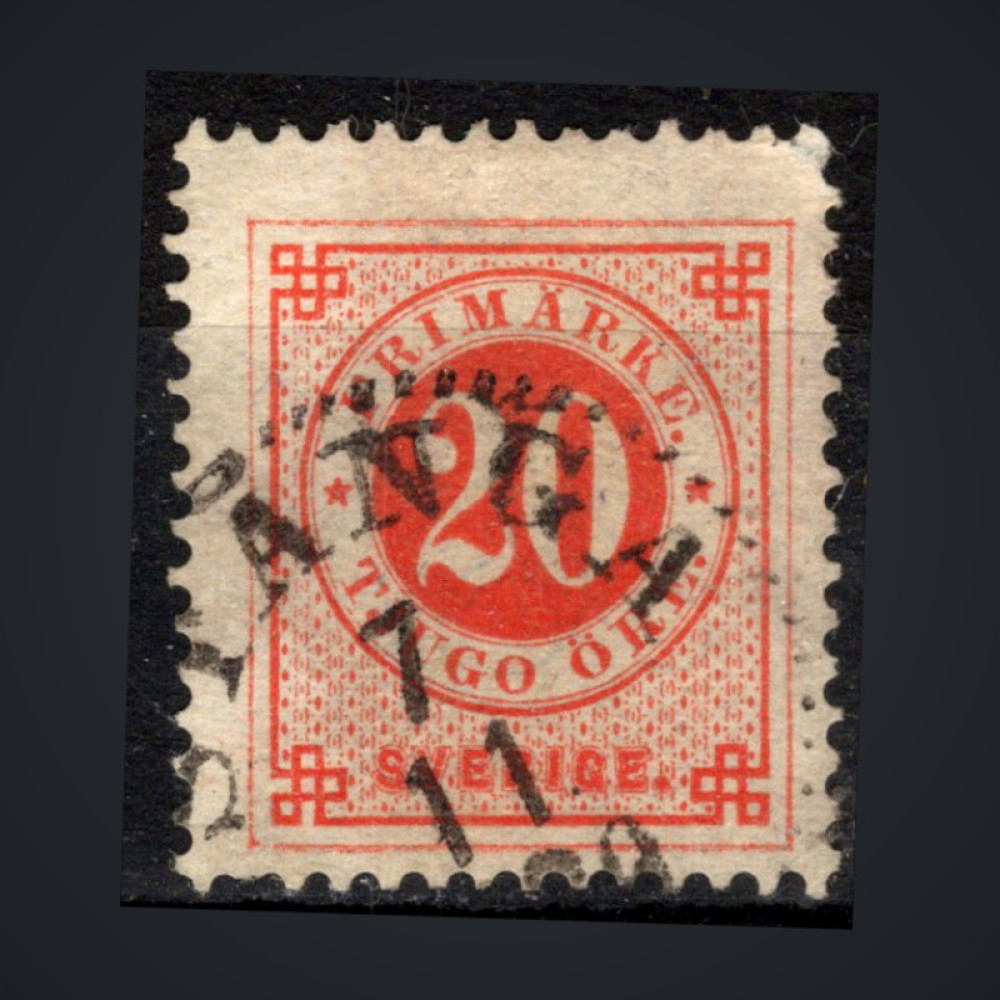 Stamp Sweden, Mi.34 (SG 35), Used #, 20 Ö