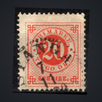 Stamp Sweden, Mi.34 (SG 35), Used #, 20 Ö