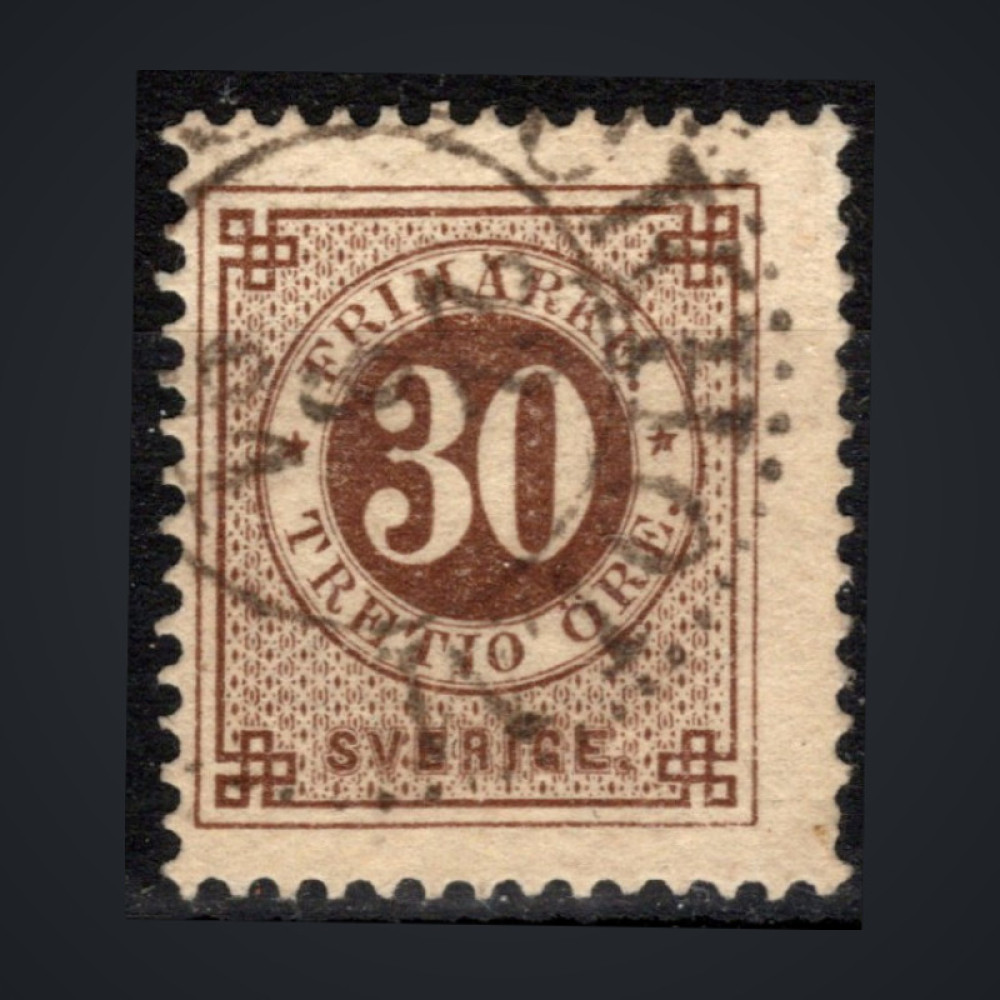 Stamp Sweden, Mi.35 (SG 36), Used #, 30 Ö