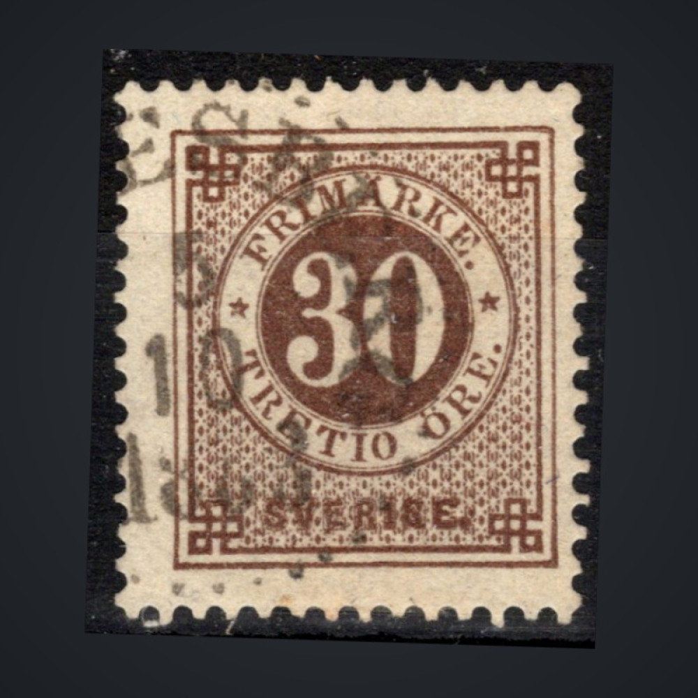 Stamp Sweden, Mi.35 (SG 36), Used #, 30 Ö