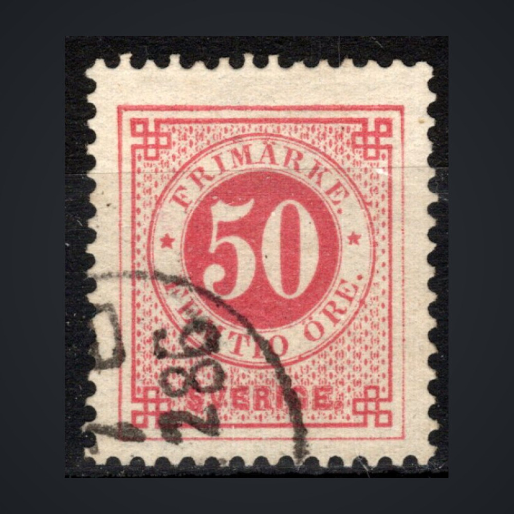 Stamp Sweden, Mi.36 (SG 37), Used #, 50 Ö