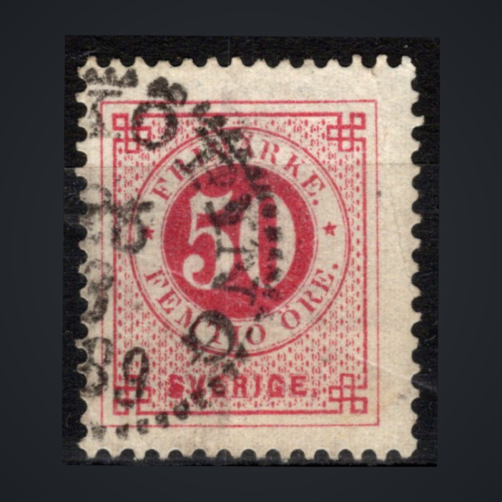 Stamp Sweden, Mi.36 (SG 37), Used #, 50 Ö