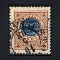 Stamp Sweden, Mi.37 (SG 38), Used #, 1 kr