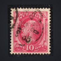 Stamp Sweden, Mi.28 (SG 28), Used #, 10 Ö