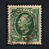 Stamp Sweden, Mi.41a (SG 45b), Used #, 5 Ö