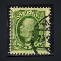 Stamp Sweden, Mi.41b (SG 45c), Used #, 5 Ö