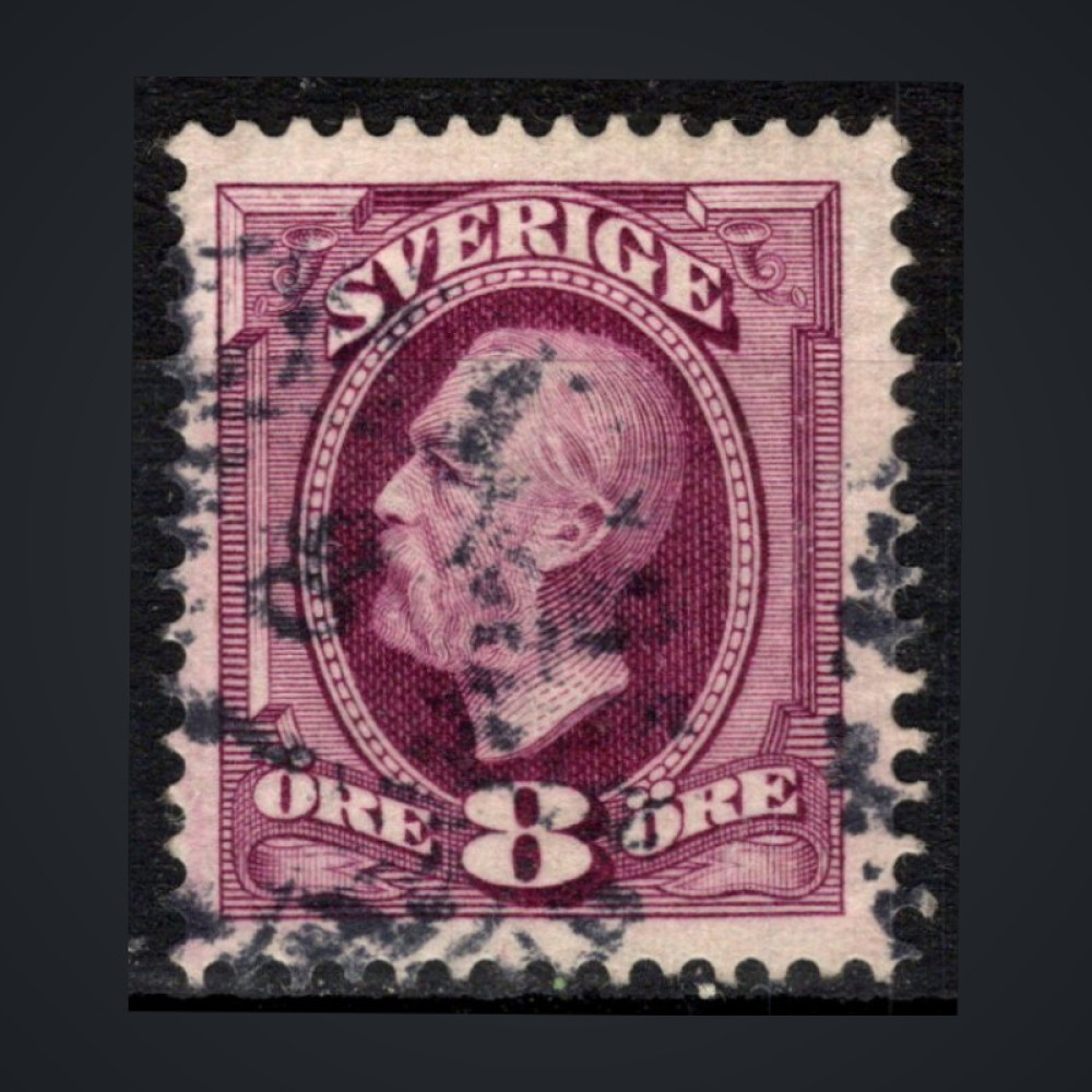 Stamp Sweden, Mi.42 (SG 46), Used #, 8 Ö