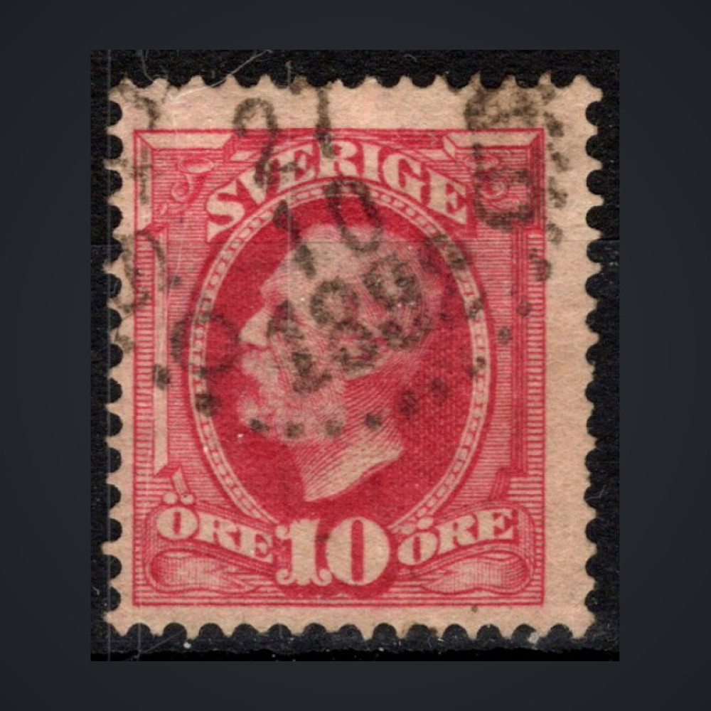 Selo Suécia, Mi.43 (SG 47), Usado #, 10 Ö