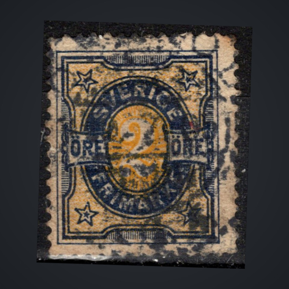 Briefmarke Schweden, Mi.51 (SG 42)#, 2 Ö