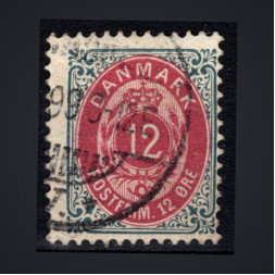Sello Dinamarca, Mi.26IYBb (SG 83), Usado #, 12 øre