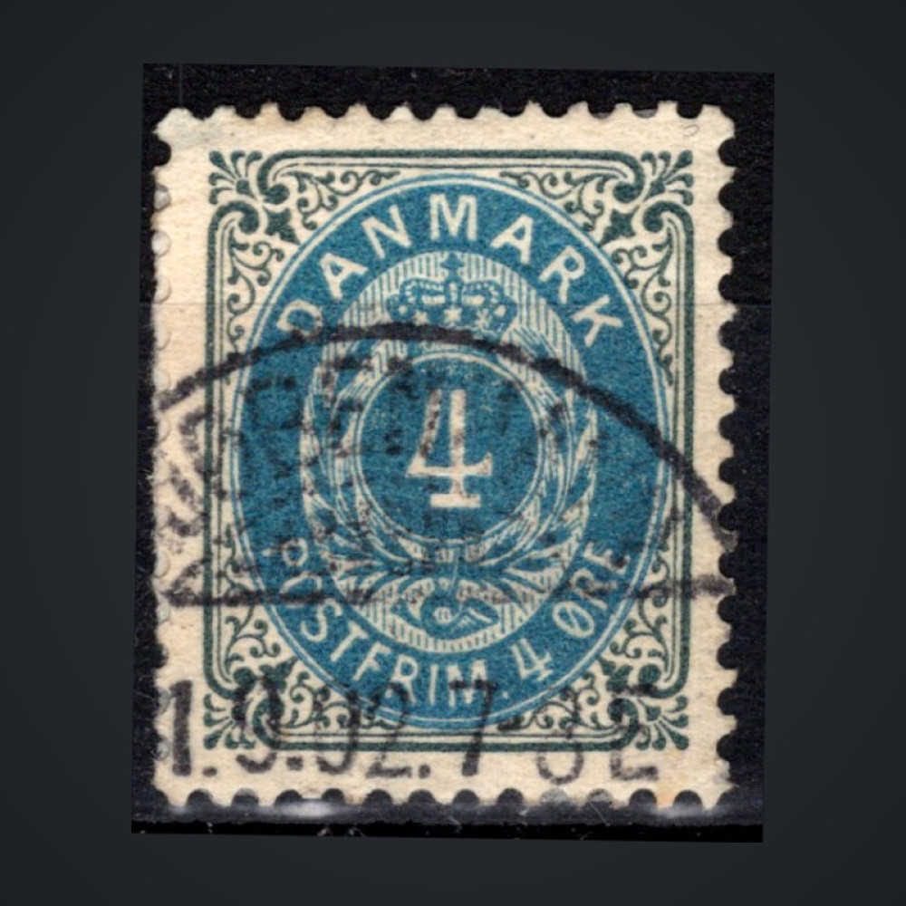 Briefmarke Dänemark, Mi.23IYAb (SG 55)#, 4 øre