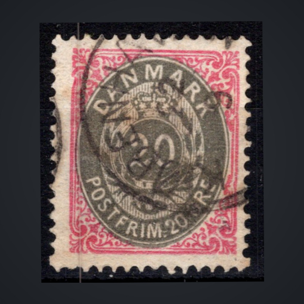 Sello Dinamarca, Mi.28IIYA (SG 71a), Usado #, 20 øre