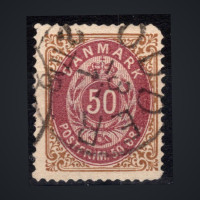 Stamp Denmark, Mi.30IYAb (SG 75), Used #, 50 øre