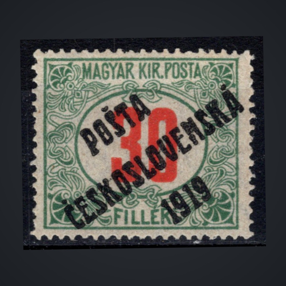 Stamp Czechoslovakia, Pof.139 (Mi. 158), MH, Type IV, proof, 30f