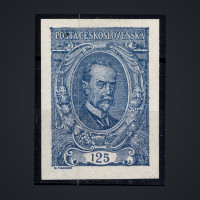Fälschung von Briefmarken Tschechoslowakie, Pof.140N (Mi. 161aU)*, 125h