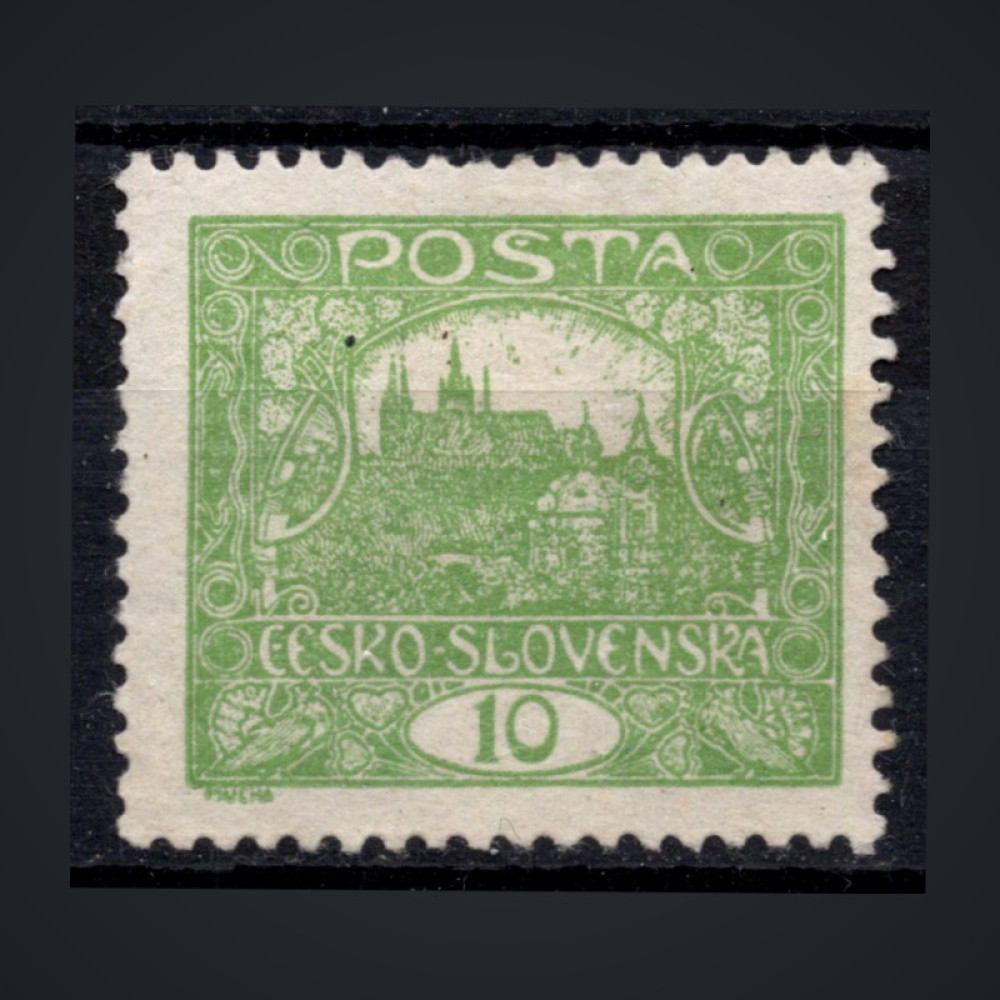 Stamp Czechoslovakia, Pof.6B (Mi. 25B), (*), 10h