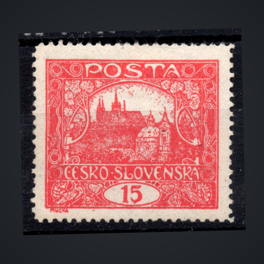 Briefmarke Tschechoslowakie, Pof.7C (Mi. 26C)*, 15 h