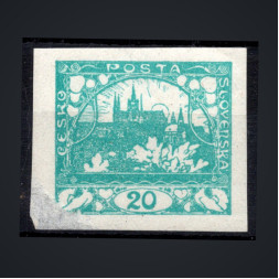 Sello Checoslovaquia, Pof.8 (Mi. 4), MNH, sello rasgado, 20h