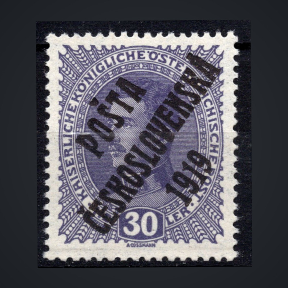 Sello Checoslovaquia, Pof.41 (Mi. 66), MNH, II. tipo, 30h