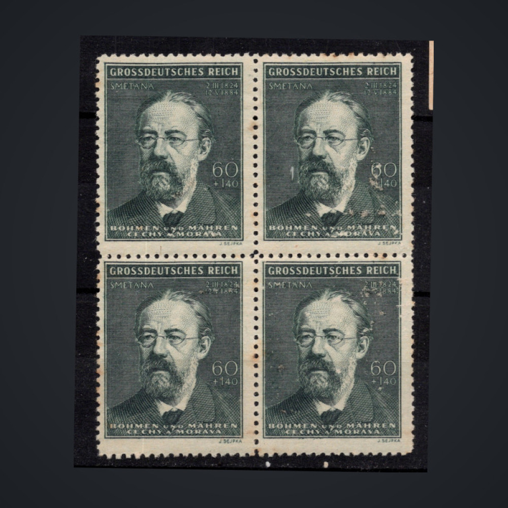 Viererblock Böhmen und Mähren Protektorat, Pof.118 (Mi. 138)**, 60 + 140H