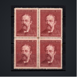 Block of four Bohemia and Moravia protectorate, Pof.119 (Mi. 139), MNH, 120 + 380H