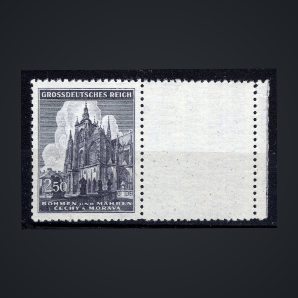 Sello con viñetas Protectorado de Bohemia y Moravia, Pof.121 (Mi. 141), MNH, 250H