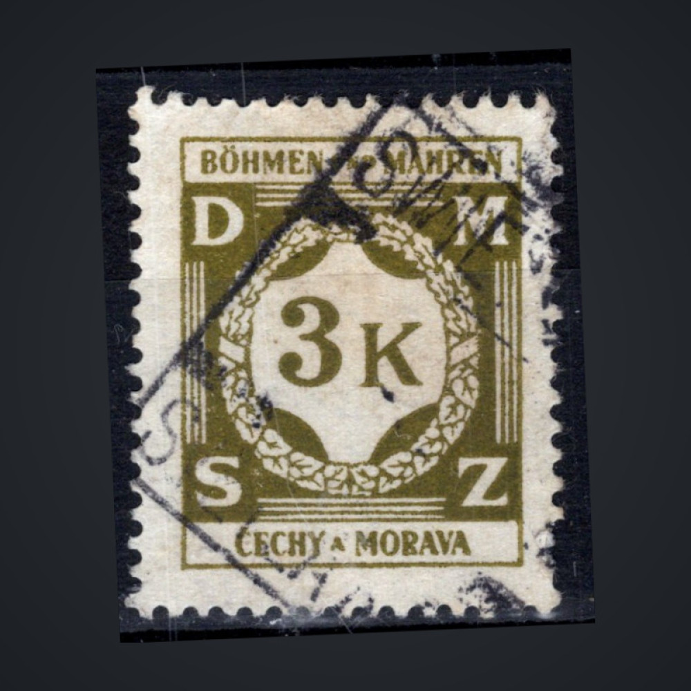 Selo Protetorado da Boêmia e Morávia, Pof.SL10 (Mi. 10 Dienst.), Usado #, 3K