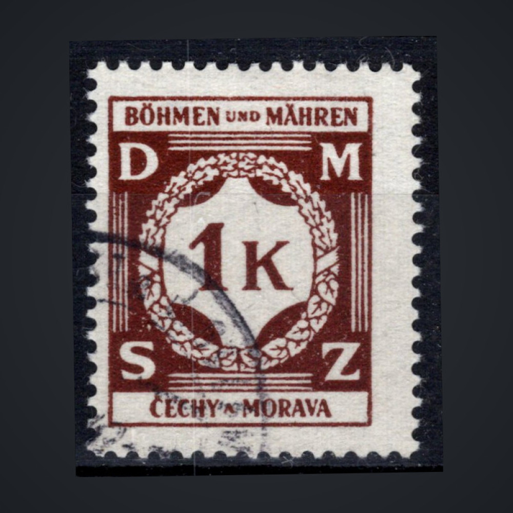 Briefmarke Böhmen und Mähren Protektorat, Pof.SL6 (Mi. 6 Dienst.)#, 1K
