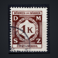 Sello Protectorado de Bohemia y Moravia, Pof.SL6 (Mi. 6 Dienst.), Usado #, 1K